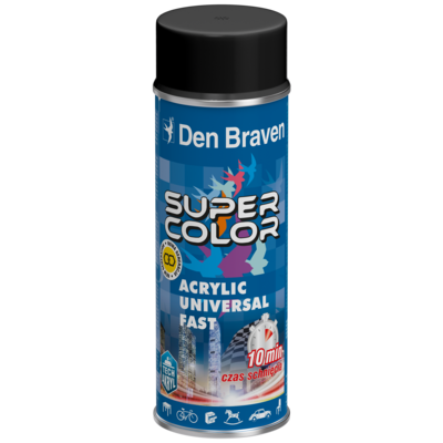 DEN DRAVEN Lakier w aerozolu uniwersalny akrylowy 400 ml czarny