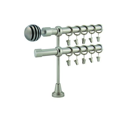 Karnisz podwójny HEFAJSTOS PLUS Ø16, 160 cm modern satyna