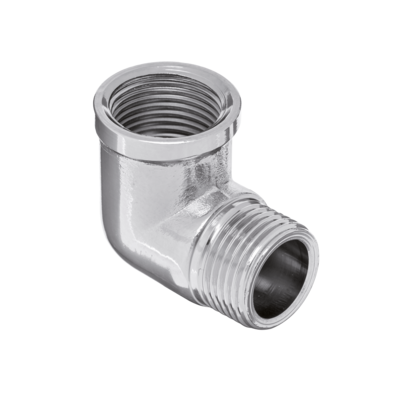 Kolanko nakrętno-wkrętne chromowane 1/2