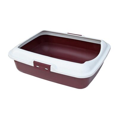 Kuweta dla kota wysoka kitty 50 x 40 x 16 cm czerwona happet