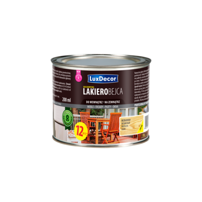 LuxDecor Lakierobejca do drewna bezbarwny 0,2 l