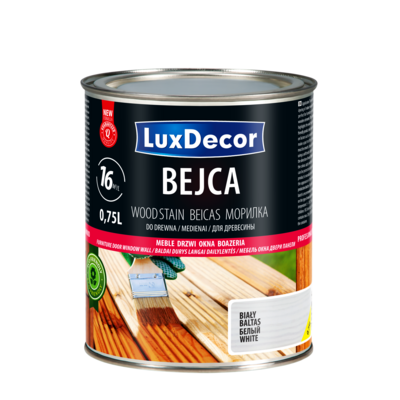 LuxDecor Bejca do drewna biały 0,75 l