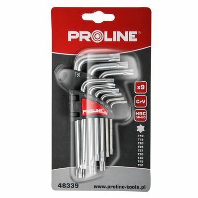 PROLINE Klucze TORX 9 sztuk komplet T10-T50