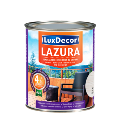LuxDecor Lazura do drewna biała 0,75 l