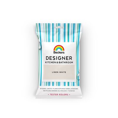 Beckers Farba lateksowa Designer KitchenBathroom Linen White 0,05 l