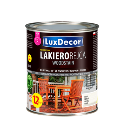 LuxDecor Lakierobejca do drewna biały 0,75 l