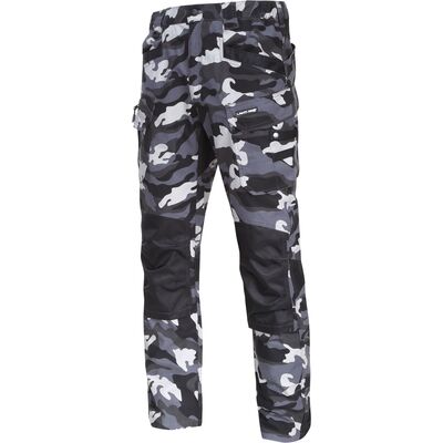 LAHTI PRO Spodnie ochronne bojówki slim fit moro ze wzmocnieniami S