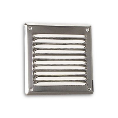 Osłona wentylacyjna z siatką 175 x 120 mm chrom