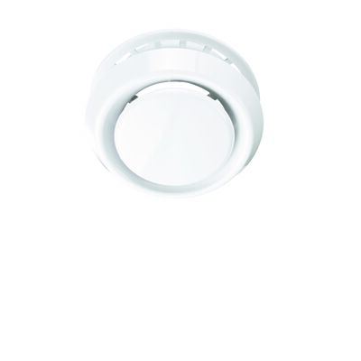 Anemostat z kołnierzem 100 mm biały abs