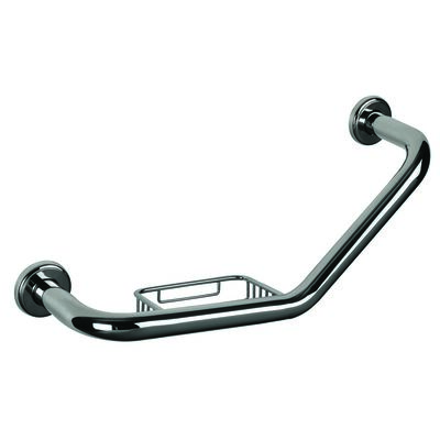 Uchwyt nad wannę kątowy z mydelniczką chrom