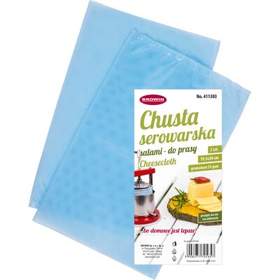 Chusta serowarska Salami do prasy 2 sztuki 20 x 30 cm Browin