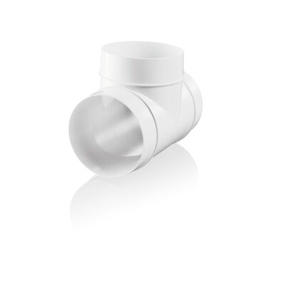 Trójnik okrągły 100 mm biały