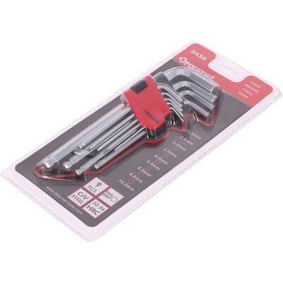 DRAUMET Klucze imbusowe długie z kulką 9 sztuk