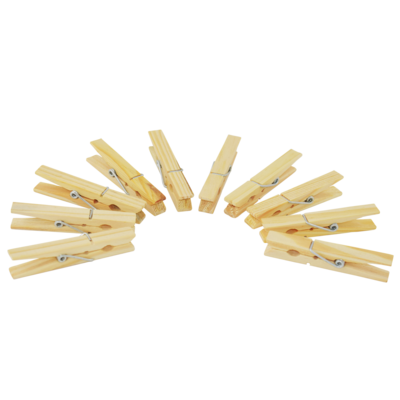 Klamerki do bielizny drewniane NORMAL 10 brązowe