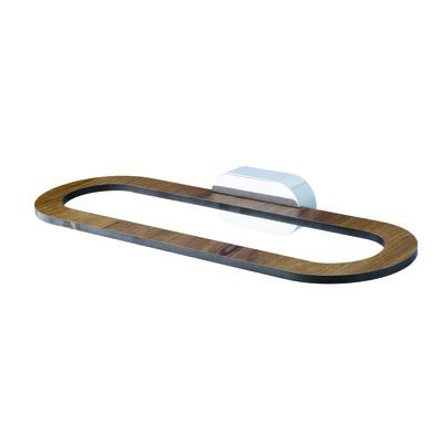 Wieszak kąpielowy 310 mm Bergen drewno/chrom