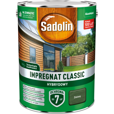 Sadolin Impregnat CLASSIC HYBRYDOWY Zielony 4,5 l