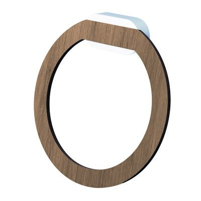 Wieszak owalny Bergen drewno/chrom