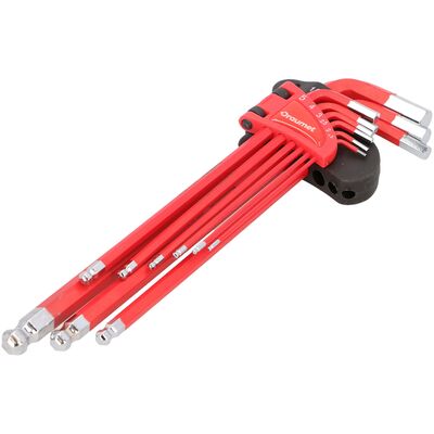 DRAUMET Klucze imbusowe extra długie z kulką 9 sztuk