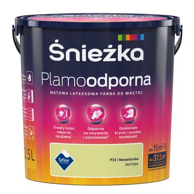 Śnieżka Farba lateksowa Plamoodporna nowatorska P33 2,5 l