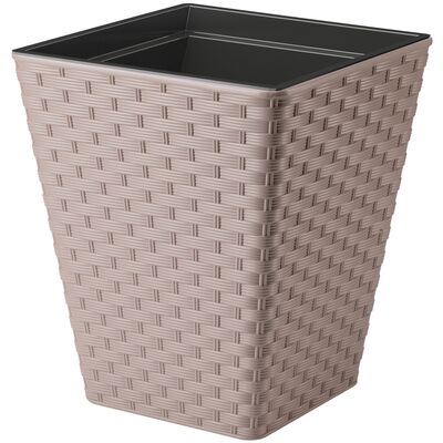 Donica RATTANA KWADRAT 40 szaro-beżowy