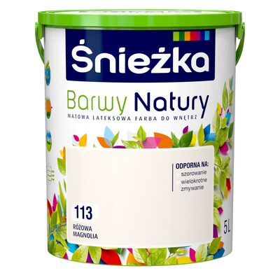 Śnieżka Farba lateksowa Barwy Natury różowa magnolia 113 5 l