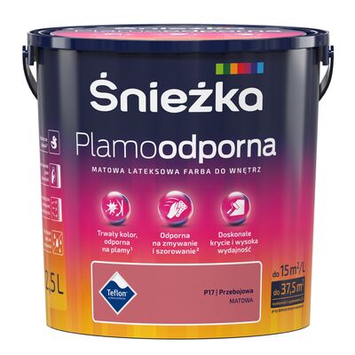 Śnieżka Farba lateksowa Plamoodporna przebojowa P17 2,5 l