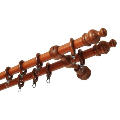 Karnisz podwójny 28 mm Apollo orzech 160 cm