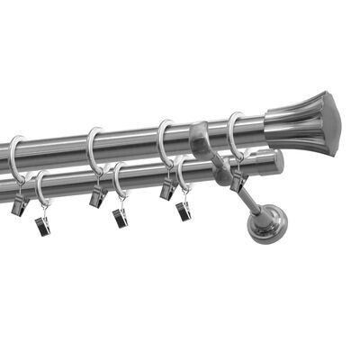 Karnisz podwójny 25/19 mm Rodos nikiel 200 cm