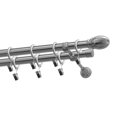 Karnisz podwójny 19/19 mm Par nikiel 160 cm