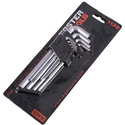 FASTER TOOLS Klucze imbusowe długie 9 sztuk