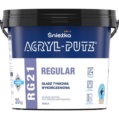 Dolomitowa Gładź Tynkowa Wykończeniowa RG21 REGULAR 20 kg Acryl Putz