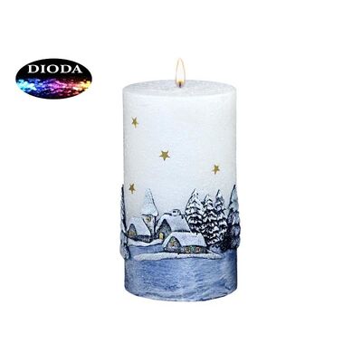 Świeca pieńkowa Iris Zimowy Sen granatowa