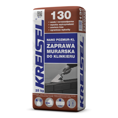 Zaprawa murarska do klinkieru Pozmur-KL Nano 130 25 kg grafitowa KREISEL