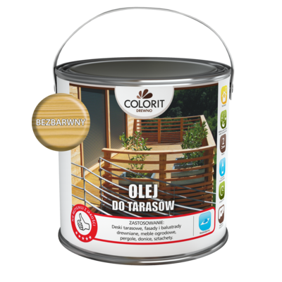 Colorit Drewno Olej do tarasów Bezbarwny 2,5 l