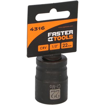 FASTER TOOLS Nasadka udarowa sześciokątna 1/2” 22 mm