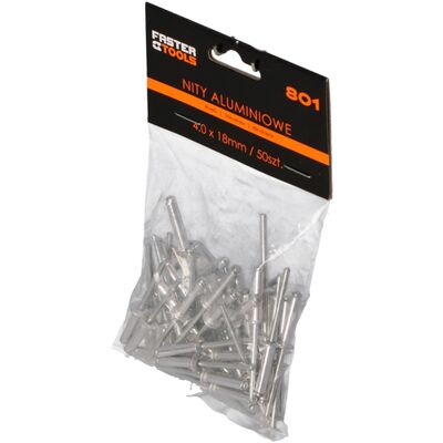 Nity aluminiowe 4,0 x 18 mm 50 sztuk FASTER TOOLS