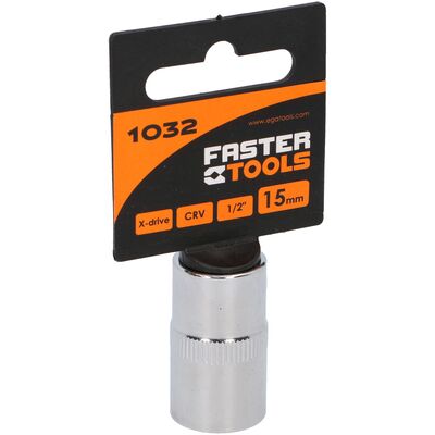 FASTER TOOLS Nasadka sześciokątna 1/2” 15 mm
