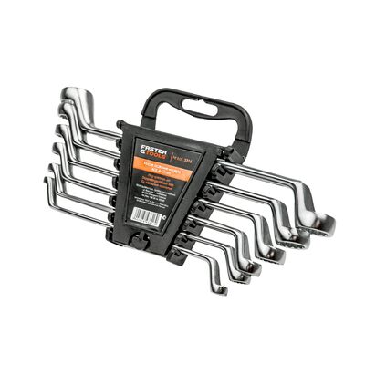 FASTER TOOLS Klucze oczkowe odgięte satyna 6 szt.