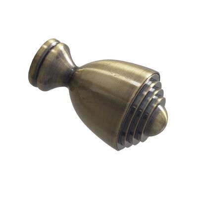Zakończenie Saturn 25 mm do karnisza Barok mosiądz antyczny