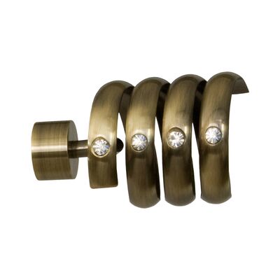 Zakończenie mosiądz antyczny SPIRALA 19 mm Bojanek