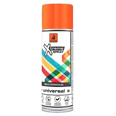 DRAGON Emalia  uniwersalna w aerozolu 400 ml pomarańczowy RAL 2004