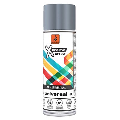 DRAGON Emalia  uniwersalna w aerozolu 400 ml szary RAL 7001