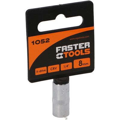 FASTER TOOLS Nasadka sześciokątna 1/4” 8 mm