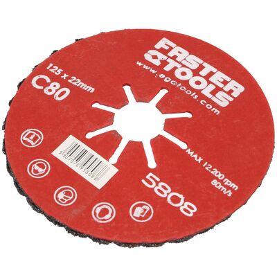 Dysk szlifierski karbowany 125 mm 80 gr FASTER TOOLS