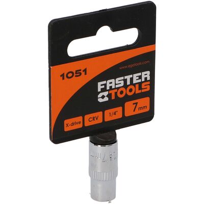 FASTER TOOLS Nasadka sześciokątna 1/4” 7 mm