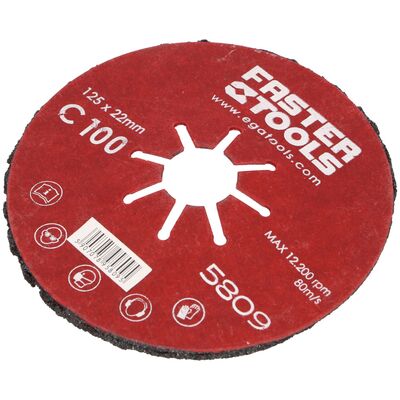 Dysk szlifierski karbowany 125 mm 100 gr FASTER TOOLS