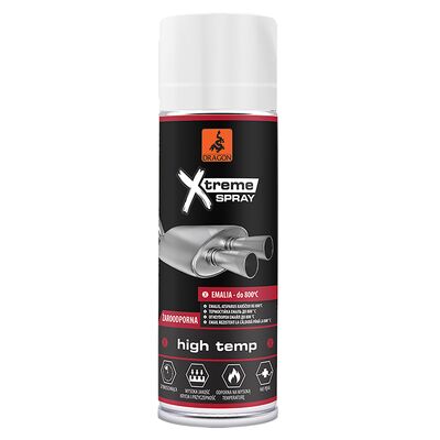 DRAGON Emalia  Żaroodporna w aerozolu 400 ml biała RAL 9003