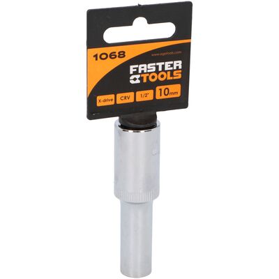 FASTER TOOLS Nasadka długa sześciokątna 1/2” 10 mm