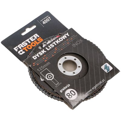 Dyski listkowy INOX 125 mm 80 gr FASTER TOOLS