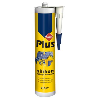 Silikon ogólnego stosowania biały 280 ml Super Plus